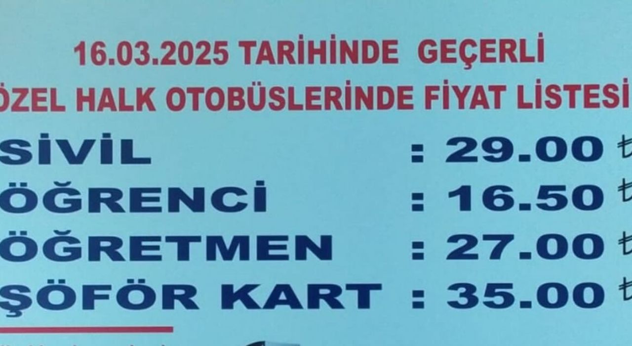 Adana'da Toplu Taşıma Ücretleri Güncellendi