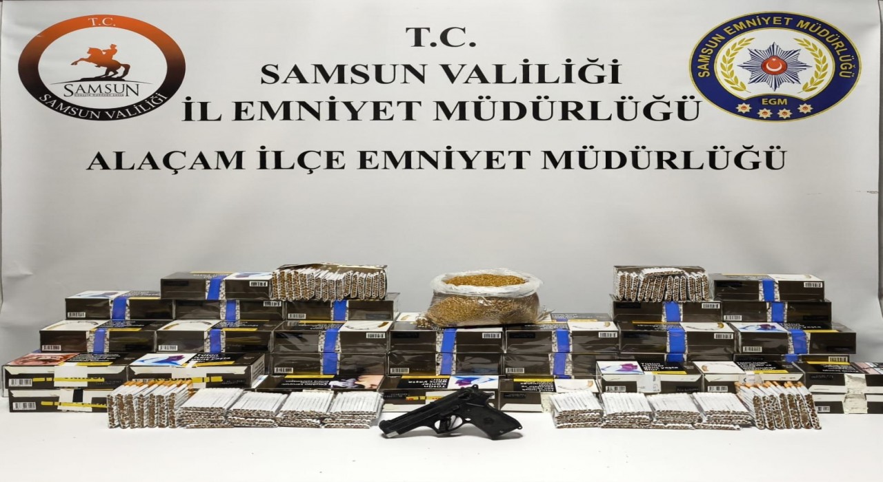 Alaçamda kaçak makaron ele geçirildi