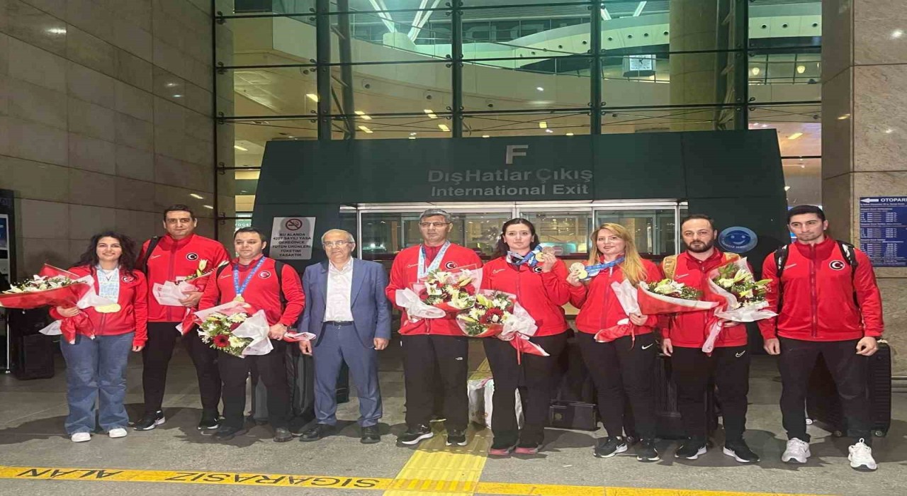 Avrupa şampiyonu milli atıcılar Ankaraya döndü