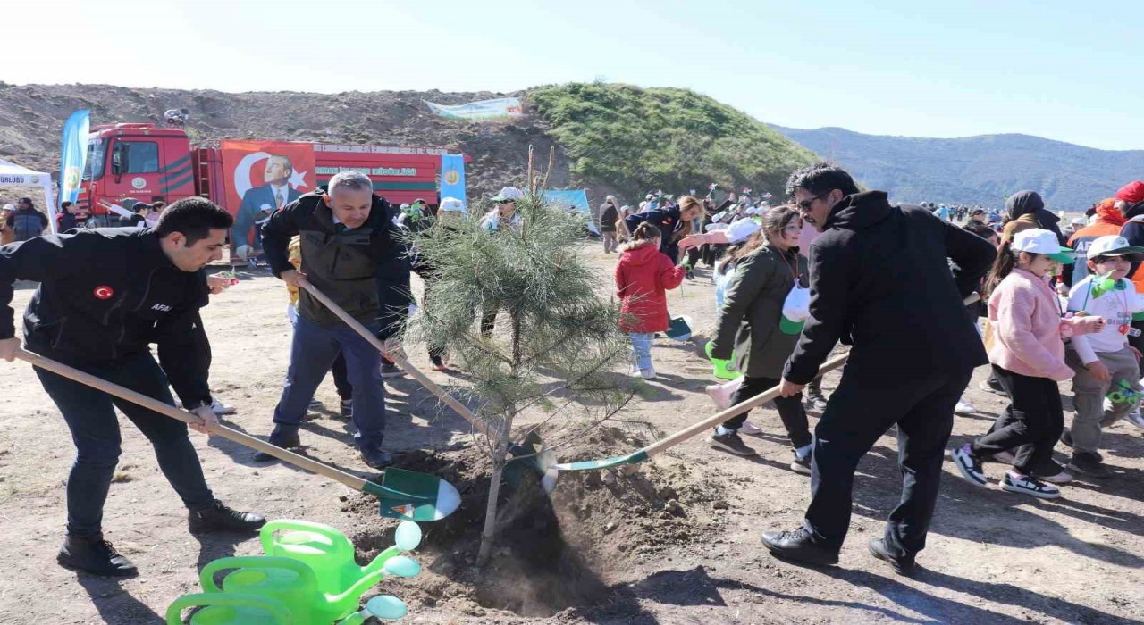 Aydında fidanlar toprakla buluştu