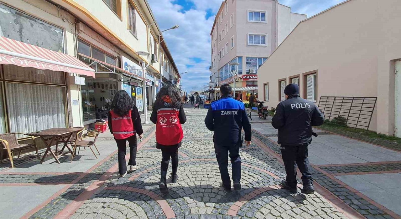 Babaeskide sokakta çalışan ve dilendirilen çocuklar için alan taraması yapıldı