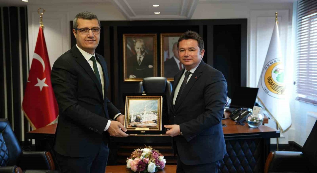 Başkan Aydından Orman Bölge Müdürü Şahana hayırlı olsun ziyareti
