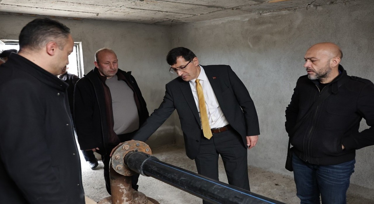 Başkan Eyüp Kahveci, Geven Mahallesindeki sıcak su sondaj tesisini inceledi