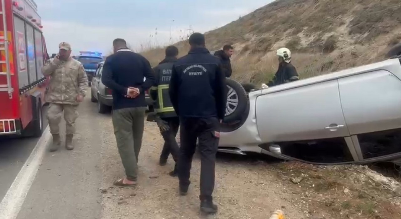 Batmanda kontrolden çıkan araç takla attı: 1 yaralı