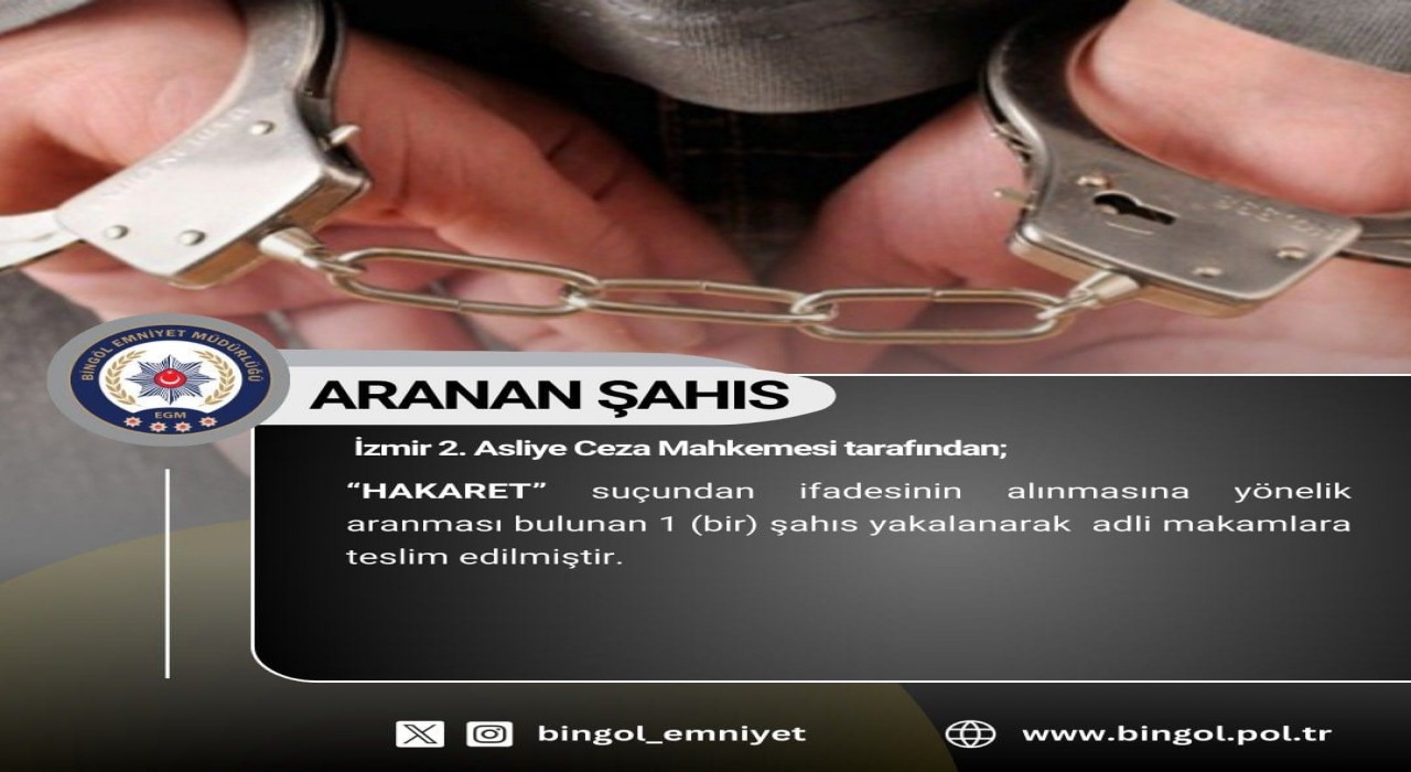 Bingölde aranan 8 şüpheli yakalandı
