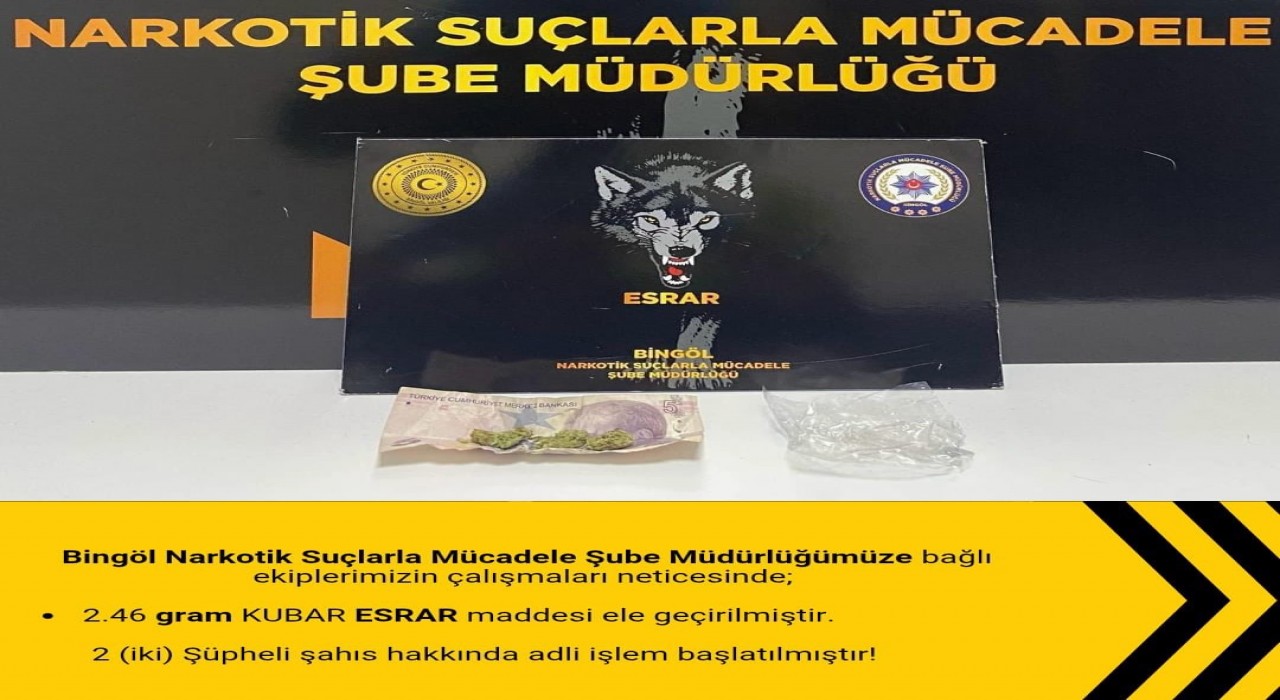 Bingölde ruhsatsız silah ve uyuşturucu ele geçirildi
