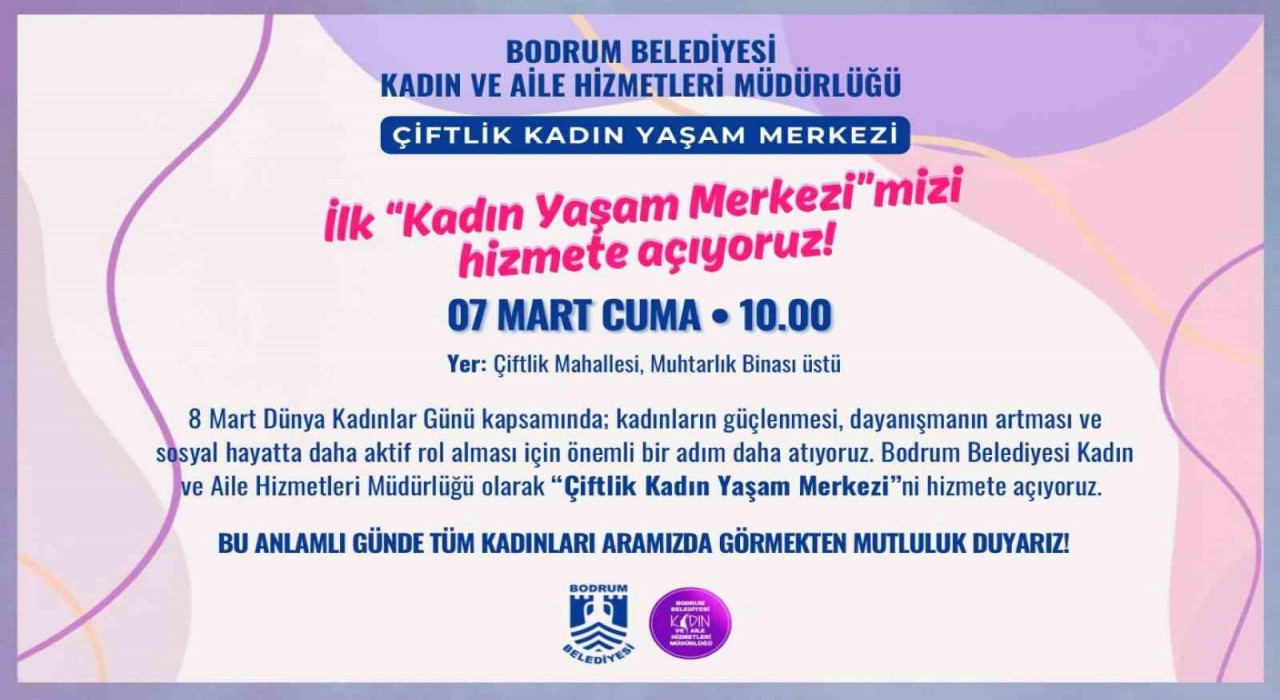 Bodrumda ilk kadın yaşam merkezi açılıyor