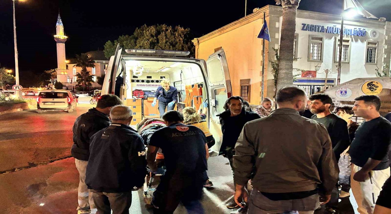 Bodrumda yolun karşısına geçmek isteyen adama motosiklet çarptı: 2 yaralı