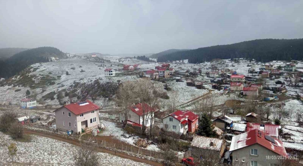 Bolunun yüksekleri beyaz örtüyle kaplandı