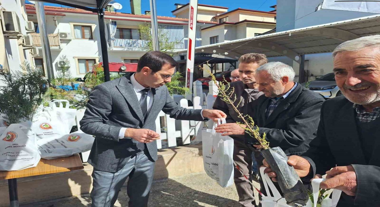 Bozdoğanda Orman Haftasında fidan dağıtımı gerçekleştirildi
