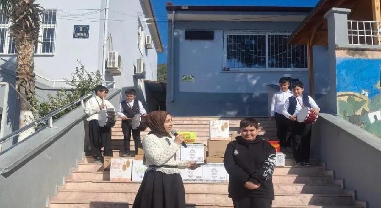 Bozyazıdaki okullardan anlamlı Ramazan yardımı