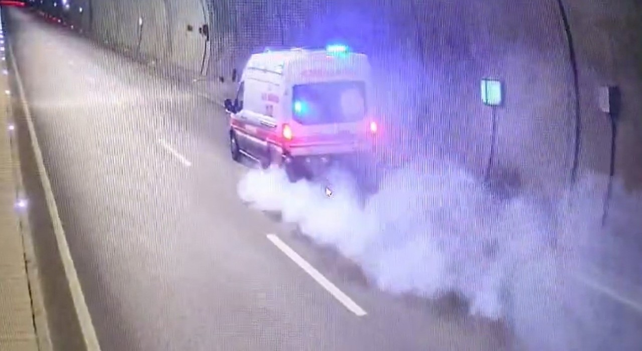 Çanakkalede ambulansın tünelde yanmadan önceki son görüntüleri ortaya çıktı