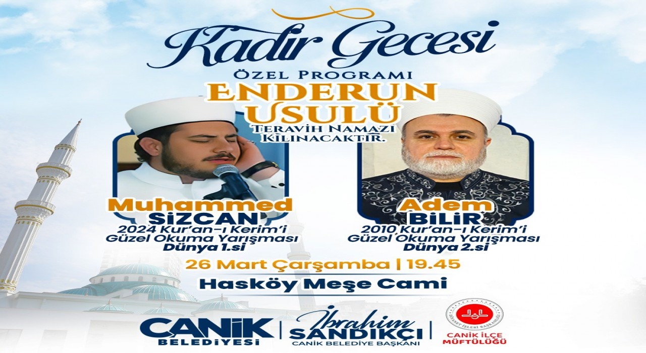 Canikte Kadir Gecesine özel program