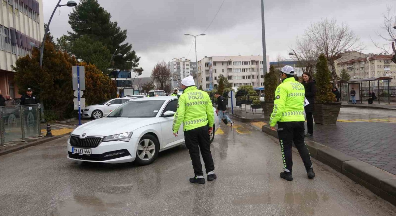 Çankırıda 65 araç trafikten men edildi