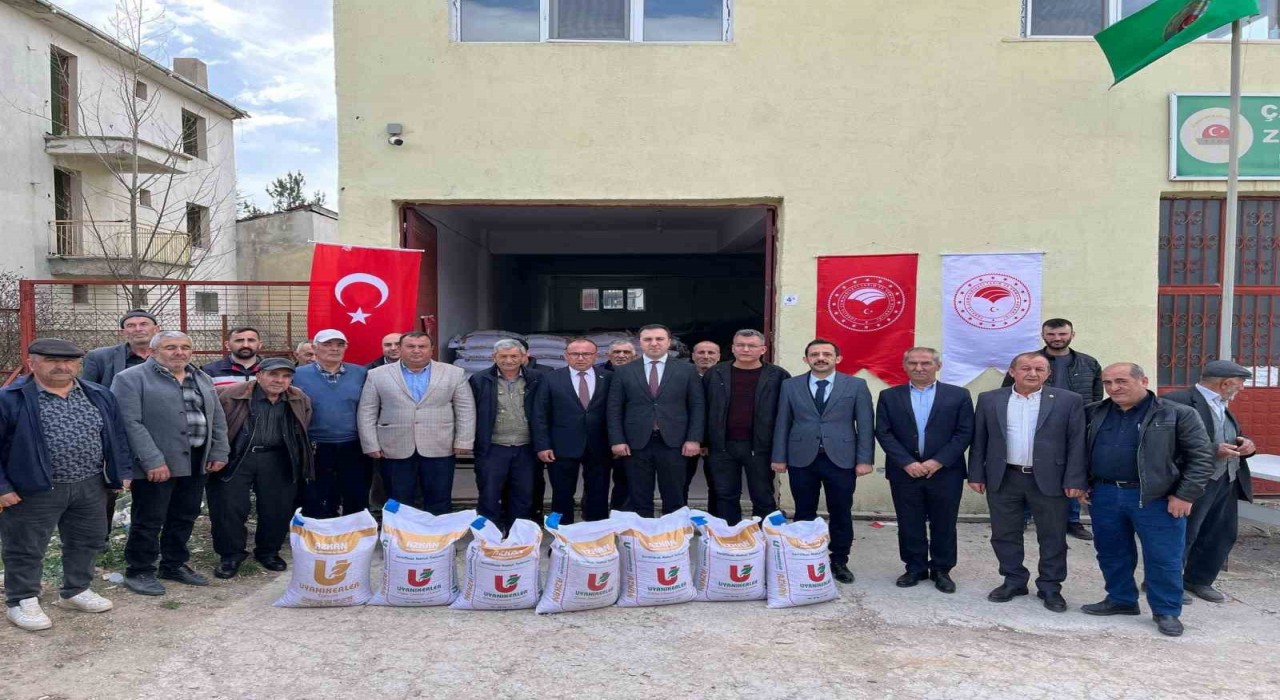 Çavdarhisarda çiftçilere yüzde 50 hibeli 19 bin 825 kilo nohut tohumu dağıtıldı