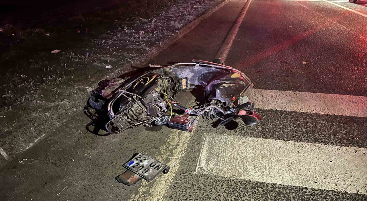 Çerkezköyde feci kazada ağır yaralanan motosiklet sürücüsü hayatını kaybetti