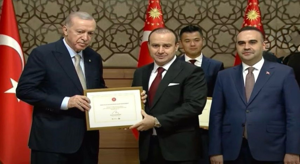 Cumhurbaşkanı Erdoğandan Bursalı firmaya teşekkür belgesi