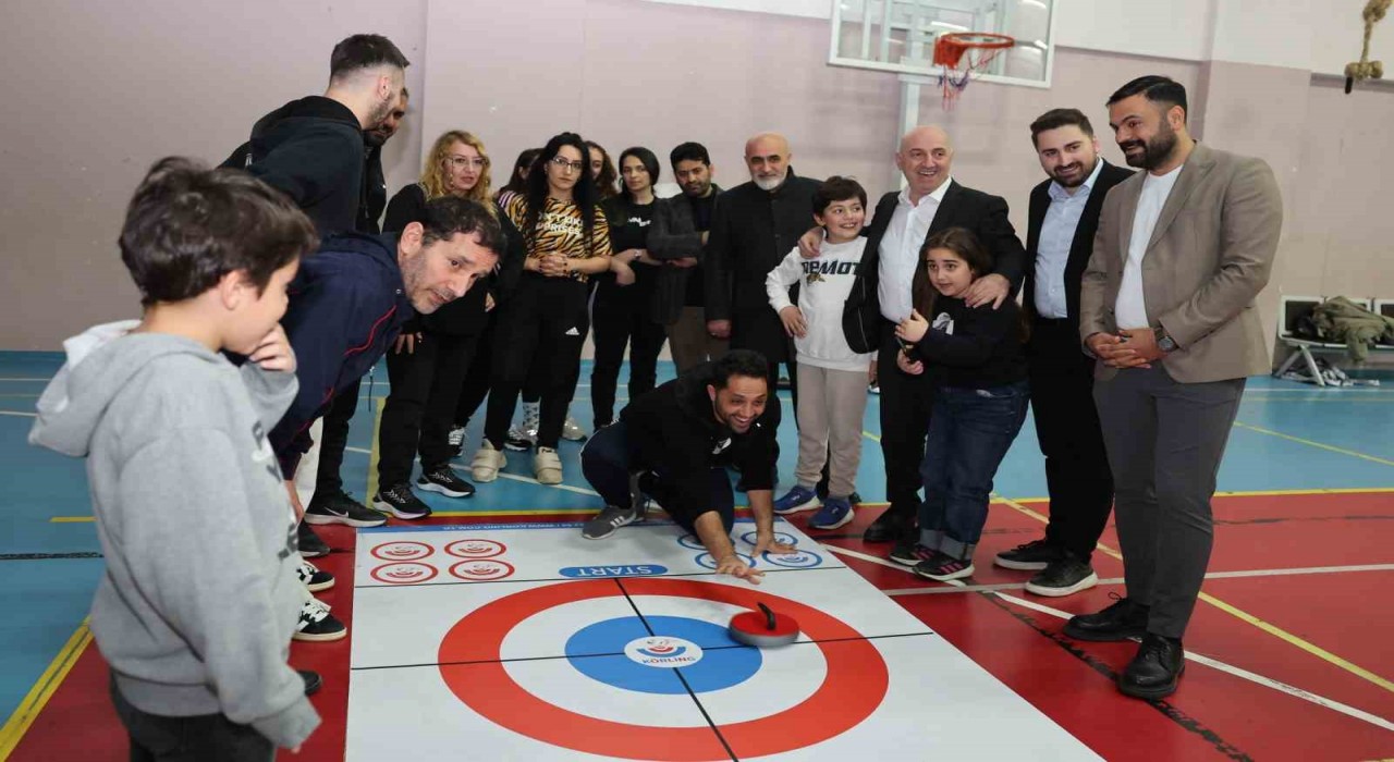 Darıcada curling turnuvası heyecanı