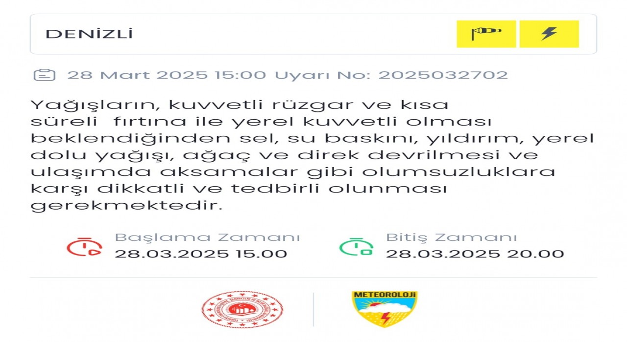 Denizli bayramını yağışlı geçirecek