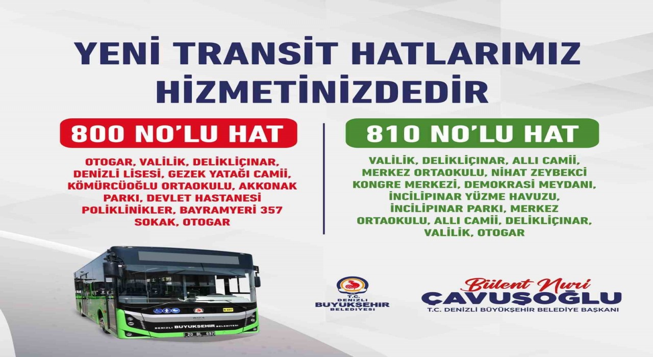 Denizlide toplu ulaşımda yeni dönem
