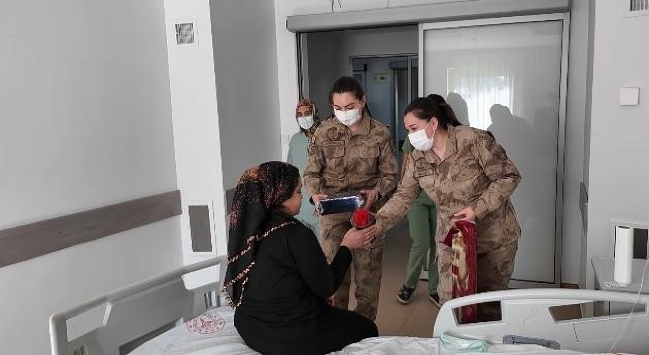 Diyarbakırda jandarma personeli kadınlarla bir araya gelerek 8 Martı kutladı