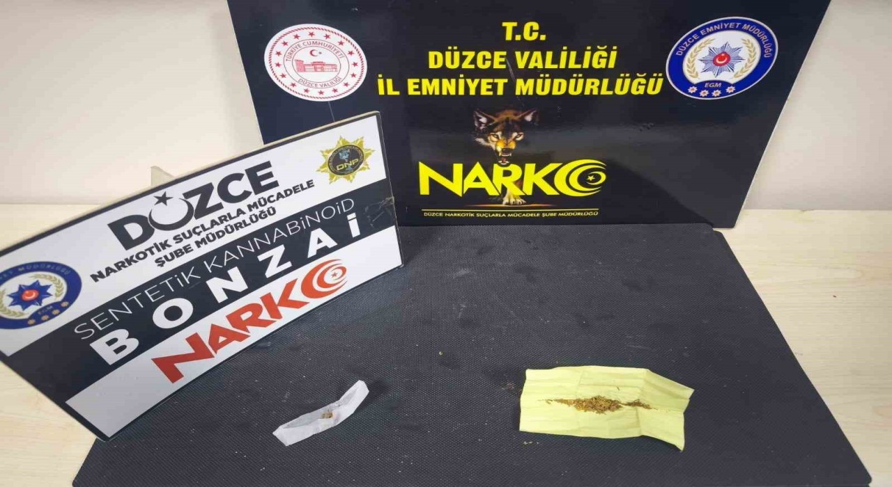 Düzcede polisten uyuşturucu operasyonu