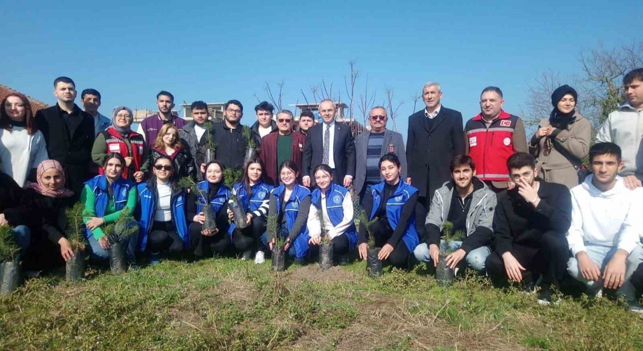 Düzceli şehitler anısına fidan diktiler