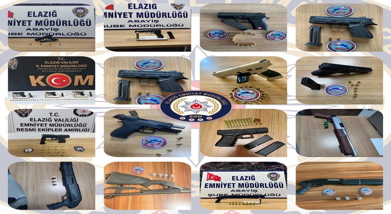 Elazığda mart ayında ruhsatsız silah taşıyan 35 kişi yakalandı