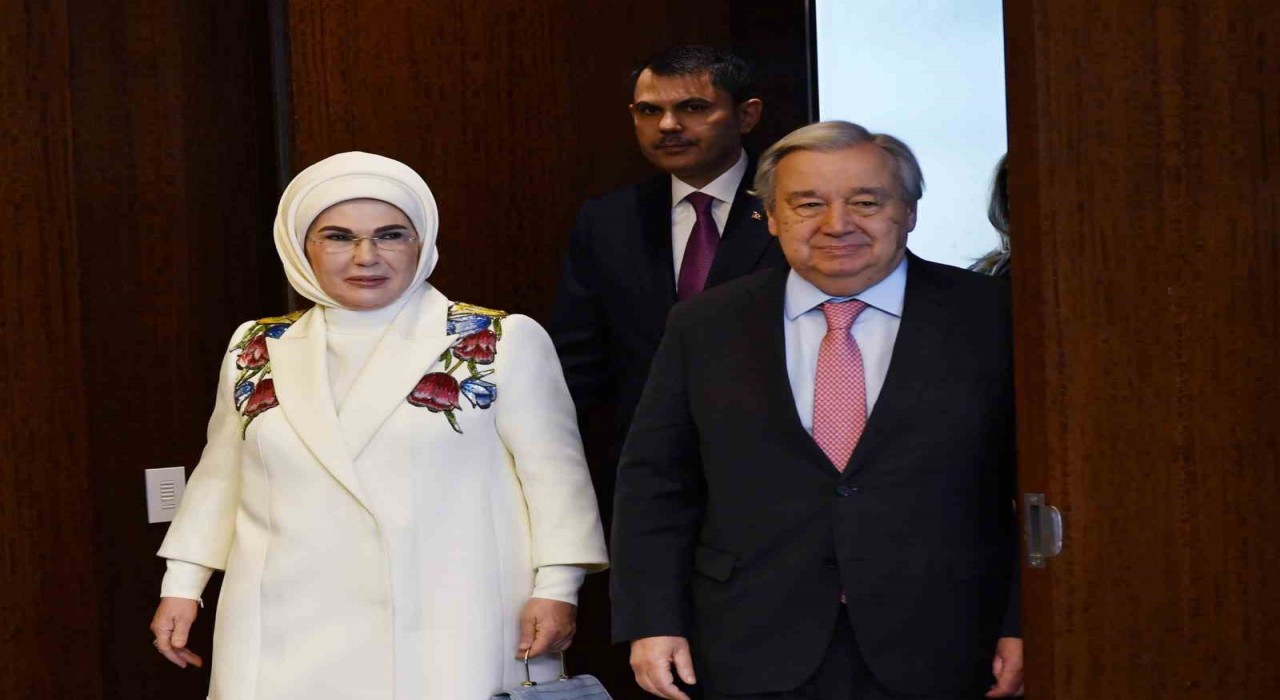 Emine Erdoğan, New Yorkta BM Genel Sekreteri Guterres ile görüştü