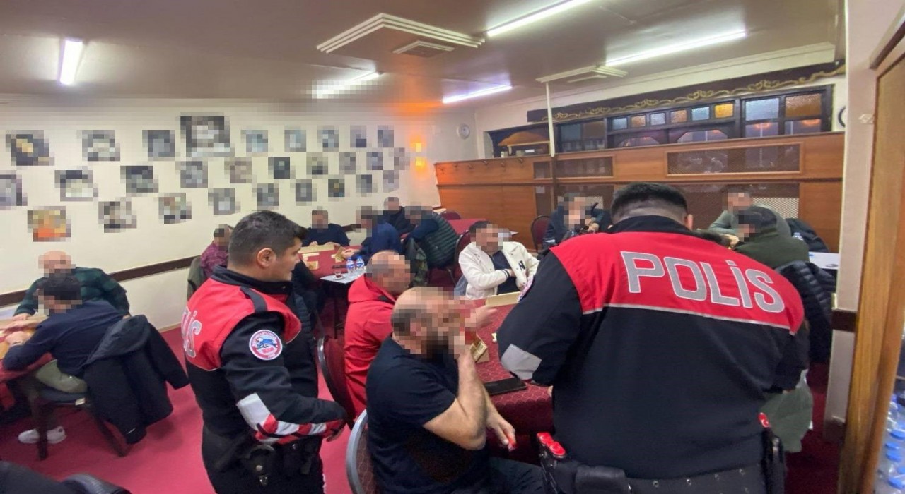 Erzincanda kumar, tombala ve oyun makineleri uygulaması yapıldı