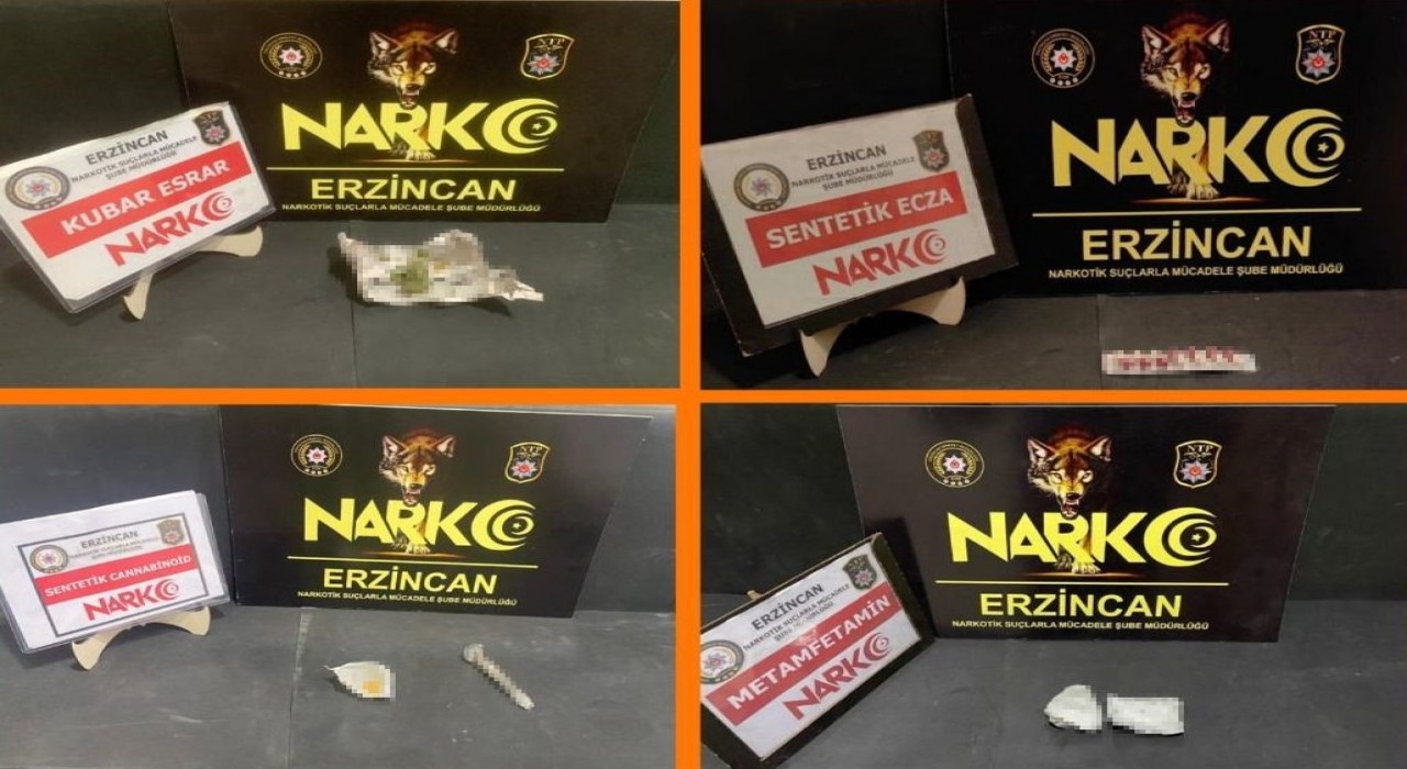 Erzincanda uyuşturucu ticaretinden 4 şüpheli yakalandı