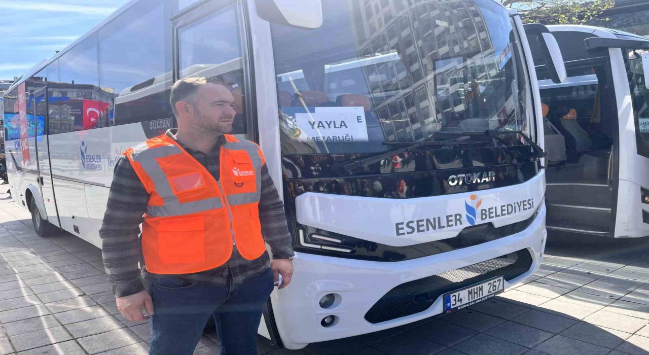 Esenler Belediyesinden kabir ziyareti yapmak isteyen vatandaşlara ücretsiz ulaşım desteği