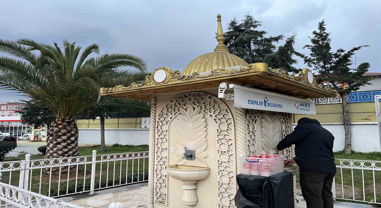 Esenlerde iftar çeşmeleri Ramazan boyunca hizmet veriyor