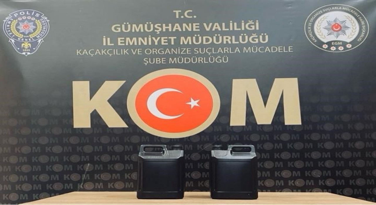 Gümüşhanede sahte içki operasyonunda 1 kişi yakalandı