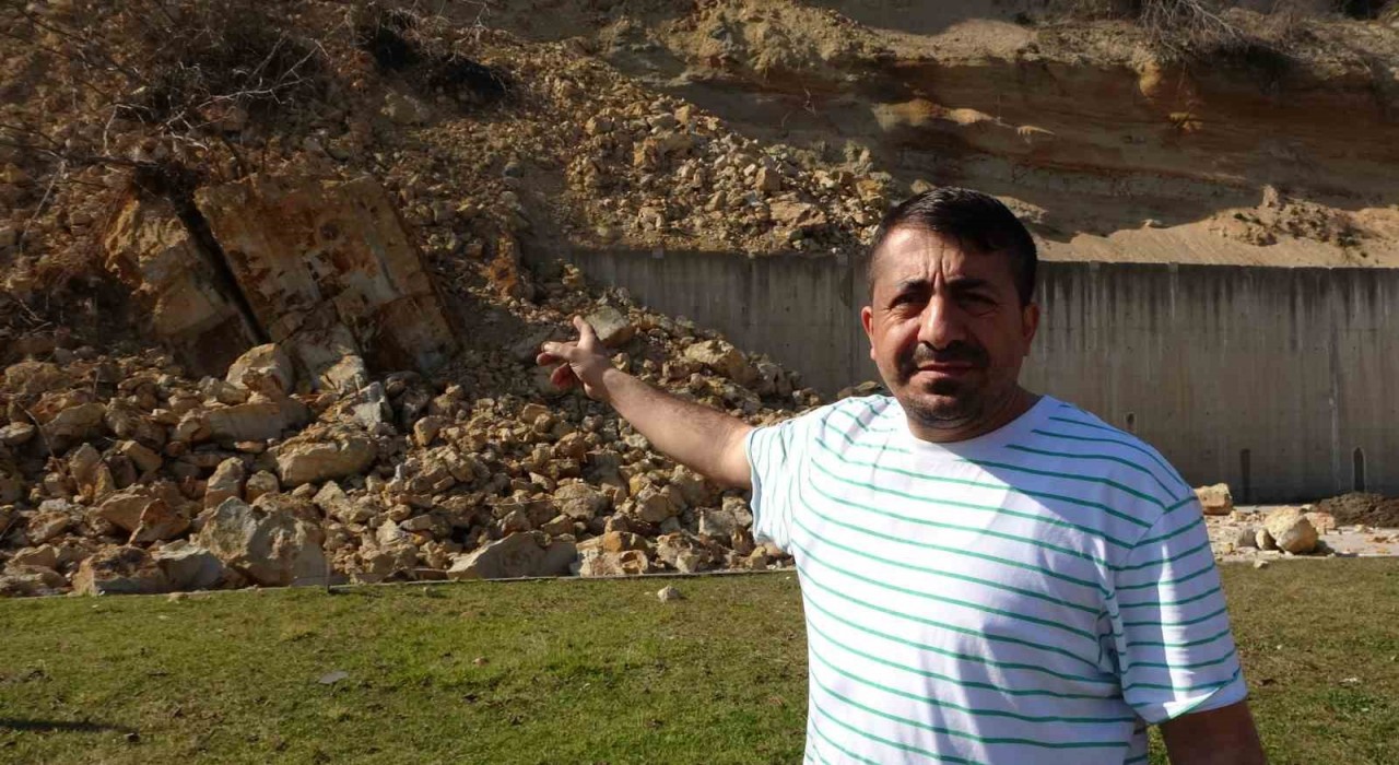 Heyelandan saniyeler ile kurtulan vatandaş: Burada her yıl 1-2 kere aynı olay oluyor