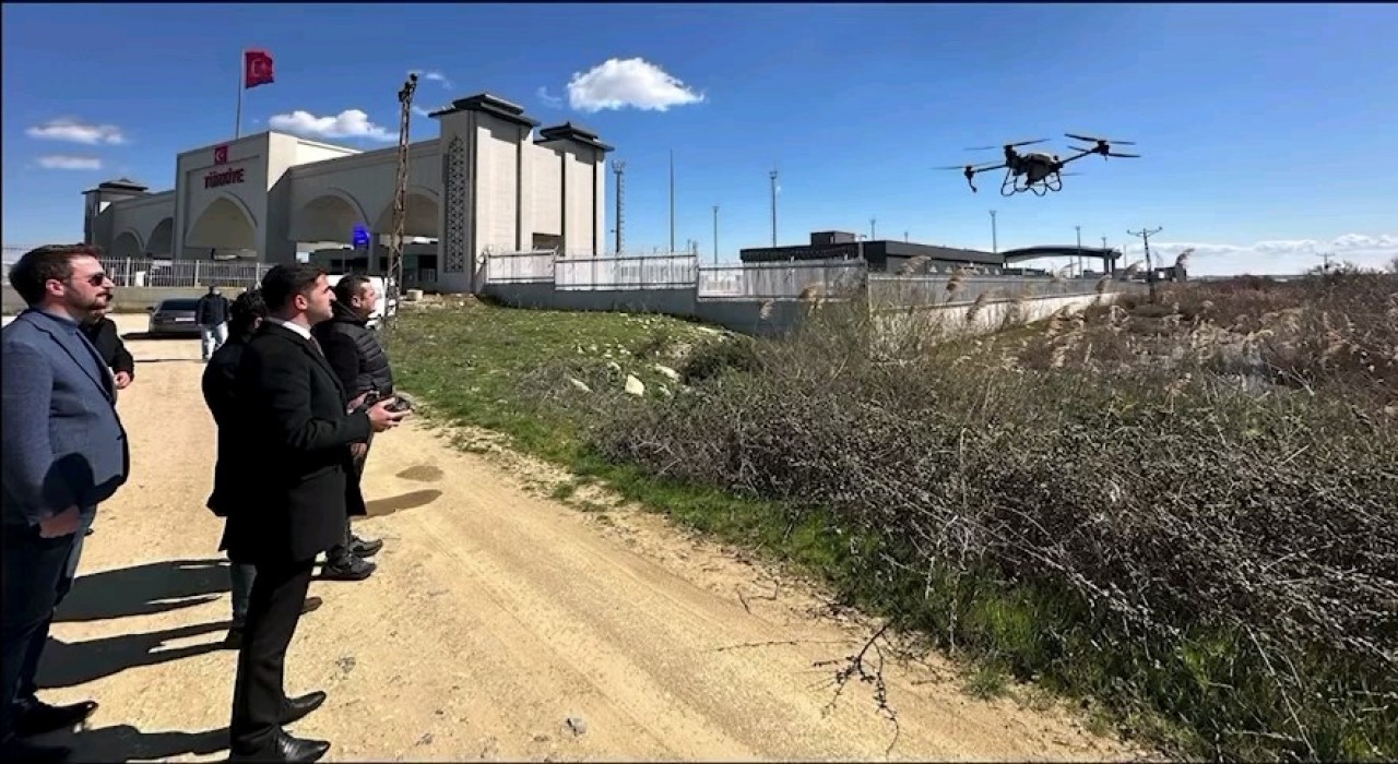 İpsalada sivrisineklerle dronlu mücadele