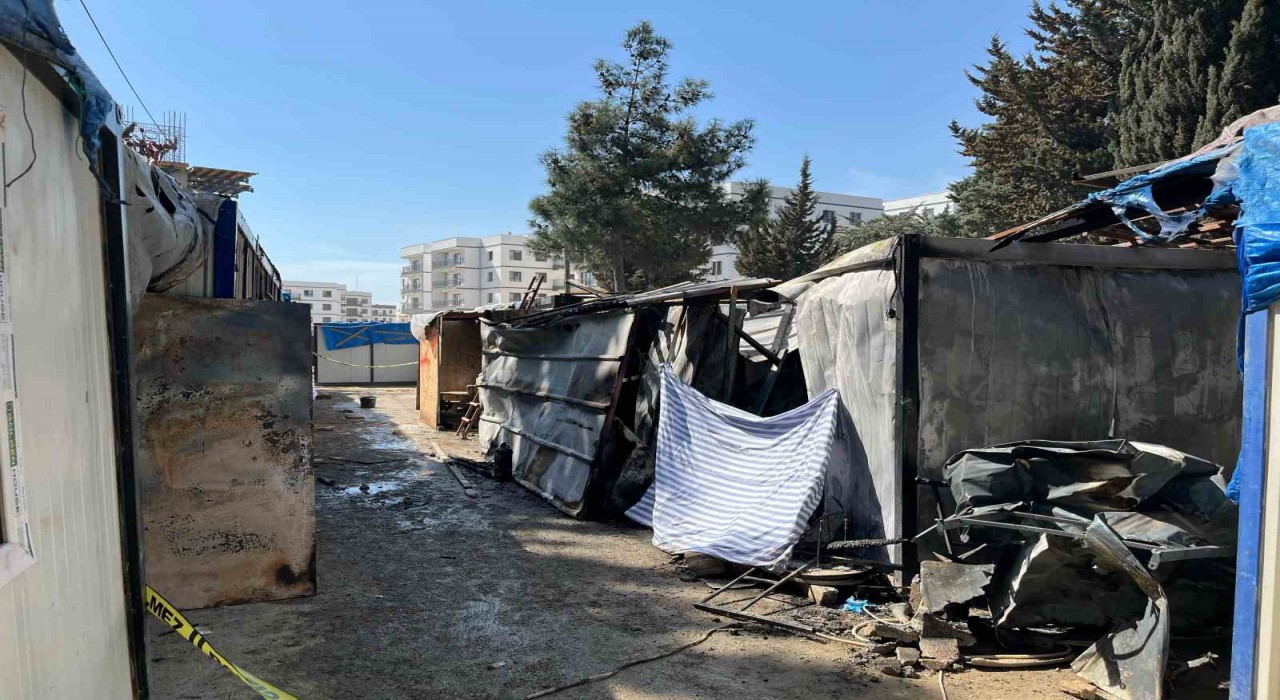 İşçilerin kaldığı konteyner yandı: 1 ölü, 1 ağır yaralı