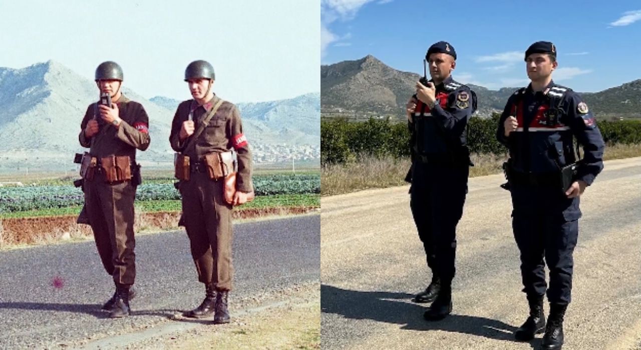 Jandarma, 38 Yıl Önce Çekilen Fotoğrafı Yeniden Canlandırdı
