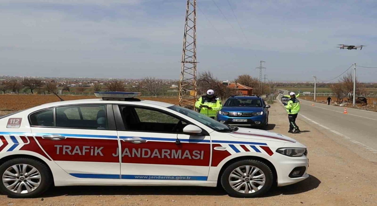 Jandarma Aksarayda dron ile denetliyor