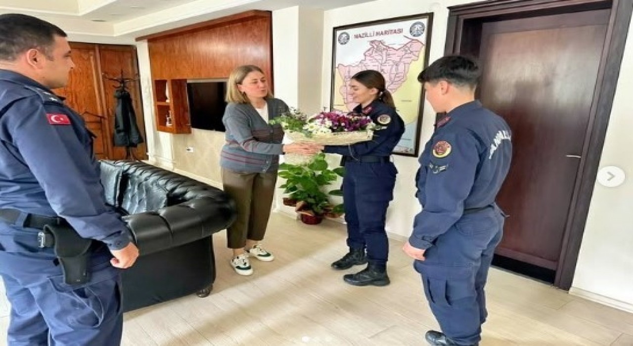 Jandarma, Nazilli Kaymakamı Kanın Kadınlar Gününü kutladı