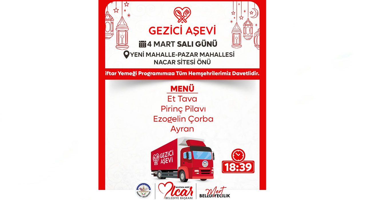 Kadirli Belediyesi’nden Mahalle İftarı: Gezici Aşevi 4 Mart’ta Yeni Mahalle’de