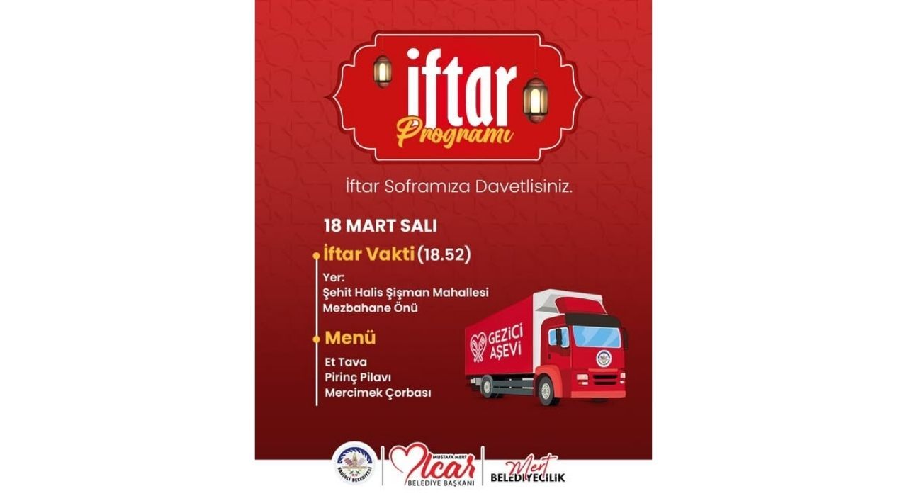 Kadirli Belediyesi’nden Şehit Halis Şişman Mahallesi’nde İftar Programı