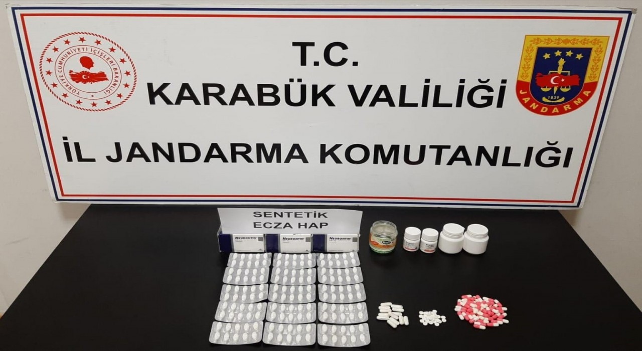 Karabükte 269 adet ecza hap ele geçirildi