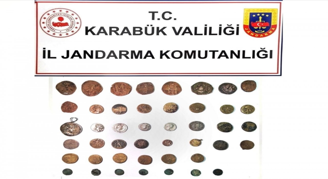 Karabükte 4 kişi 45 sikke ile yakalandı