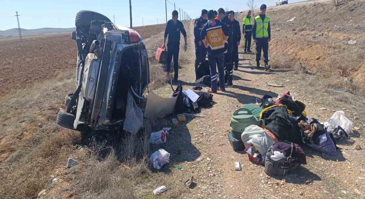 Karamanda trafik kazası: 1 ölü, 1 yaralı