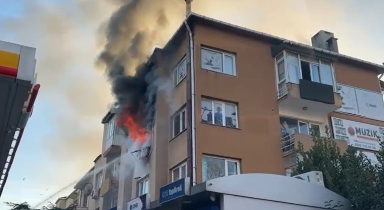 Kartalda korkutan yangın: O anlar kamerada