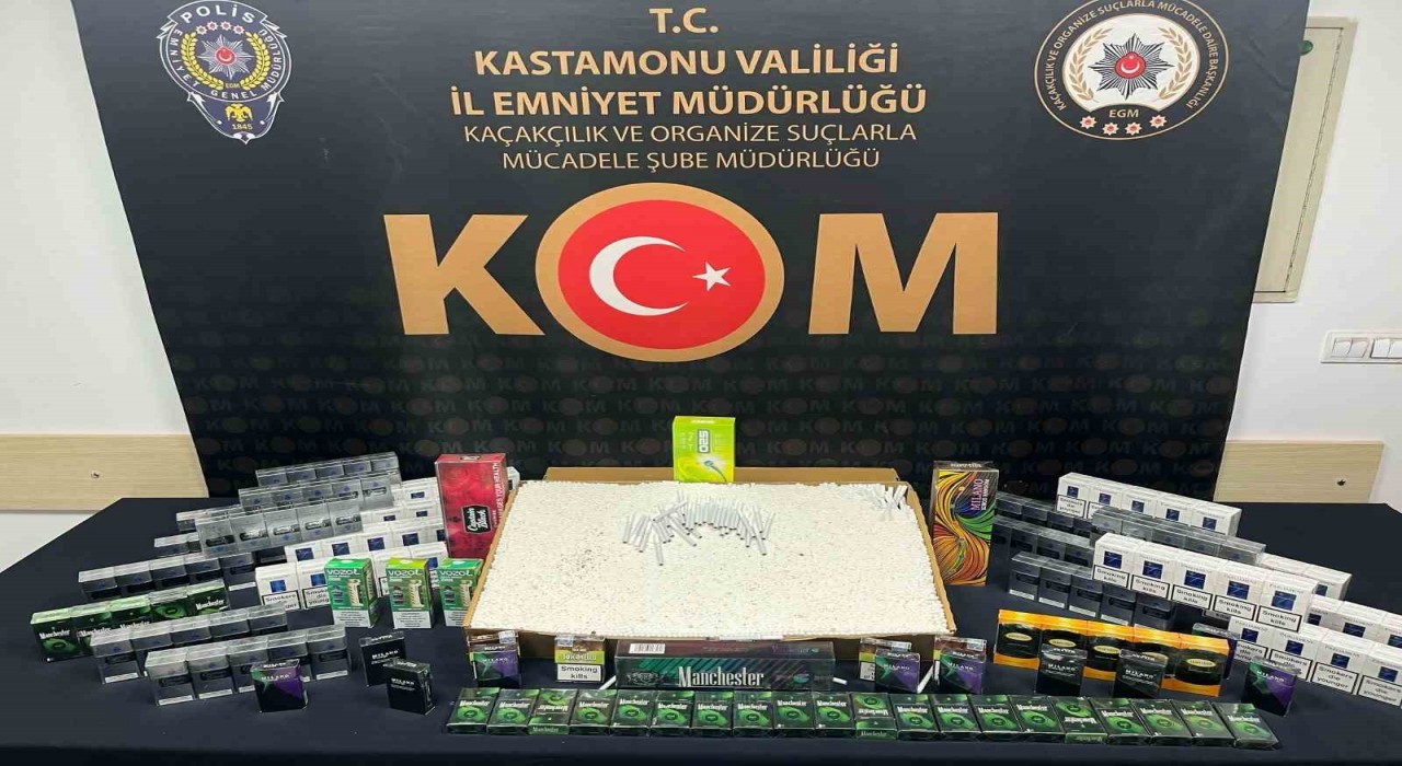 Kastamonuda 5 bin adet doldurulmuş makaron ele geçirildi