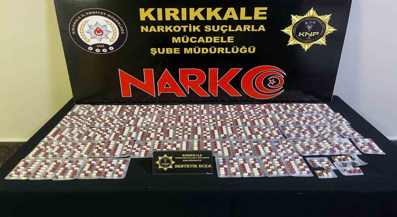 Kırıkkalede bin 81 adet sentetik ecza hapı ele geçirildi: 1 gözaltı