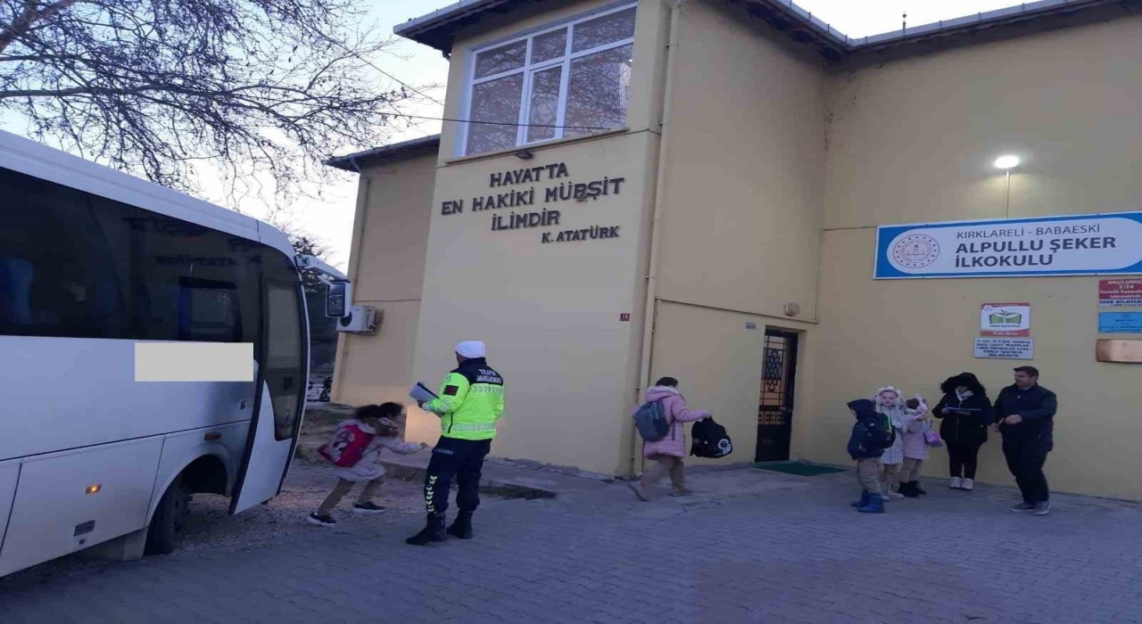 Kırklarelinde okul servisleri denetlendi