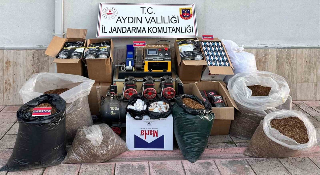 Köşkte 1 milyon TLlik kaçak sigara baskını